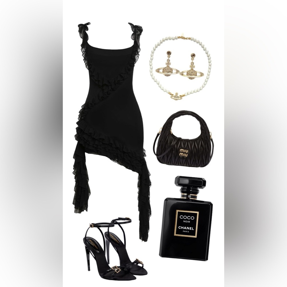 LEAU ROUX Ruffle Mesh Dress - Picture 8 of 8